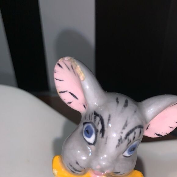 Vintage 1971 Mouse W/ Cheese Appetizer Snack Plate Kitsch Handmade Ceramic Dish - Picture 4 of 6